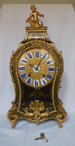 Cartel d'époque Régence en marqueterie Boulle - Pierre Ledoux à Paris - Horlogerie Style Régence