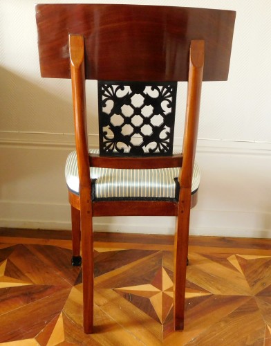 Pair of mahogany chairs, Consulate period, circa 1800 - Empire