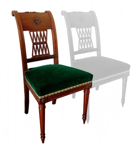 Pair of mahogany chairs, late 18th century