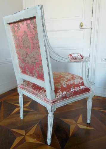 Pair of Louis XVI armchairs stamped JB Boulard - Louis XVI