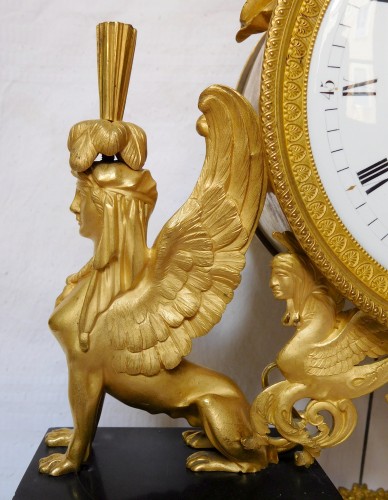 18th century - French late 18th century ormolu and marble clock