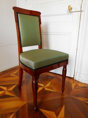 Sièges Chaise - Chaises en acajou d'époque Empire - estampille de Jacob Desmalter