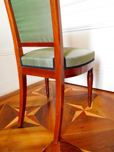 Antiquités - Jacob Desmalter - Empire mahogany chairs stamped