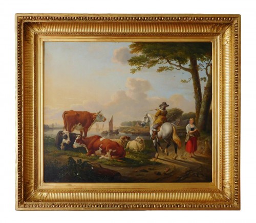 Cavalier dans un paysage - Abraham Bruiningh van Worell vers 1820-1830