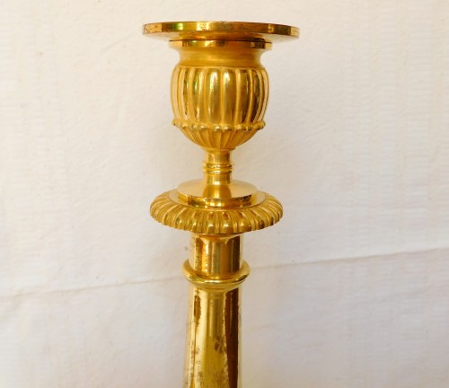 Claude Galle - Pair of Empire period ormolu candlesticks - Empire