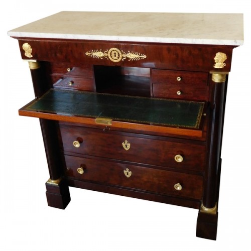 Empire Period Commode-secretary, Circa 1810 Stamped of Molitor