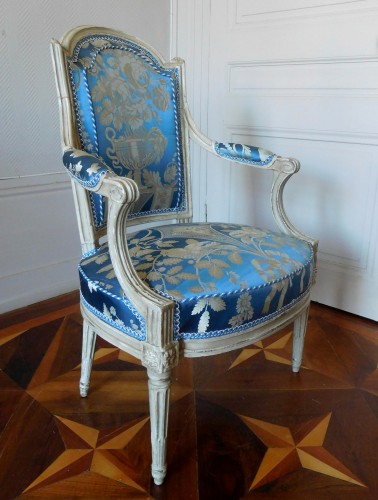 Sièges Fauteuil & Bergère - Fauteuils cabriolets d'époque Louis XVI estampillés de Claude I Sené