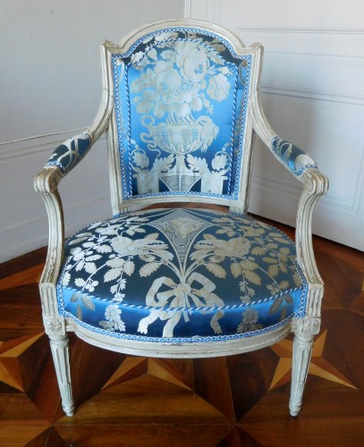 Pair Of Louis XVI Armchairs Stamped C Sené  - Louis XVI