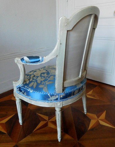 Louis XVI - Pair Of Louis XVI Armchairs Stamped C Sené 