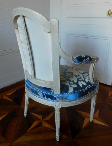 Antiquités - Pair Of Louis XVI Armchairs Stamped C Sené 