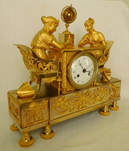 Empire ormolu clock - The Astronomy, after Reiche by Claude Galle - Horology Style Empire