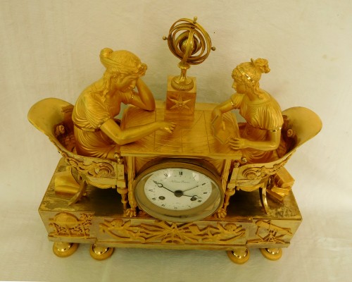 Empire ormolu clock - The Astronomy, after Reiche by Claude Galle - 