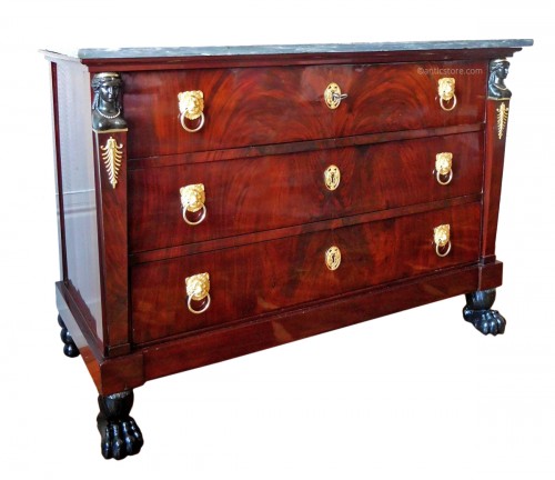 Mahogany commode, Empire Consulat period