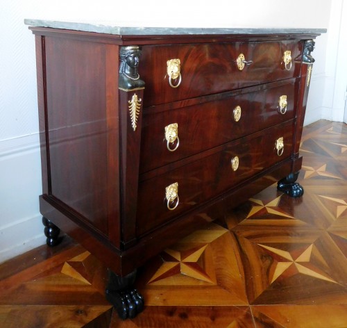 Mahogany commode, Empire Consulat period - 