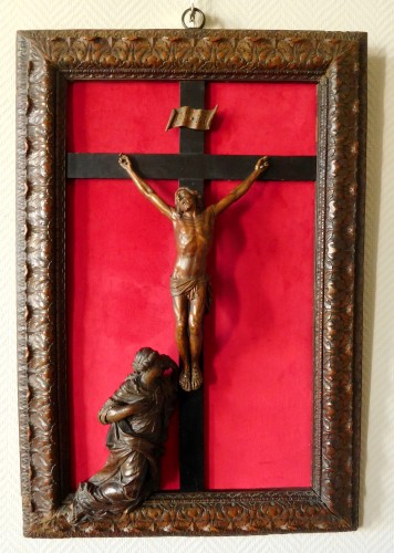 Christ en Croix en bois de Bagard vers 1680 - 1700 - Art sacré, objets religieux Style Louis XIV