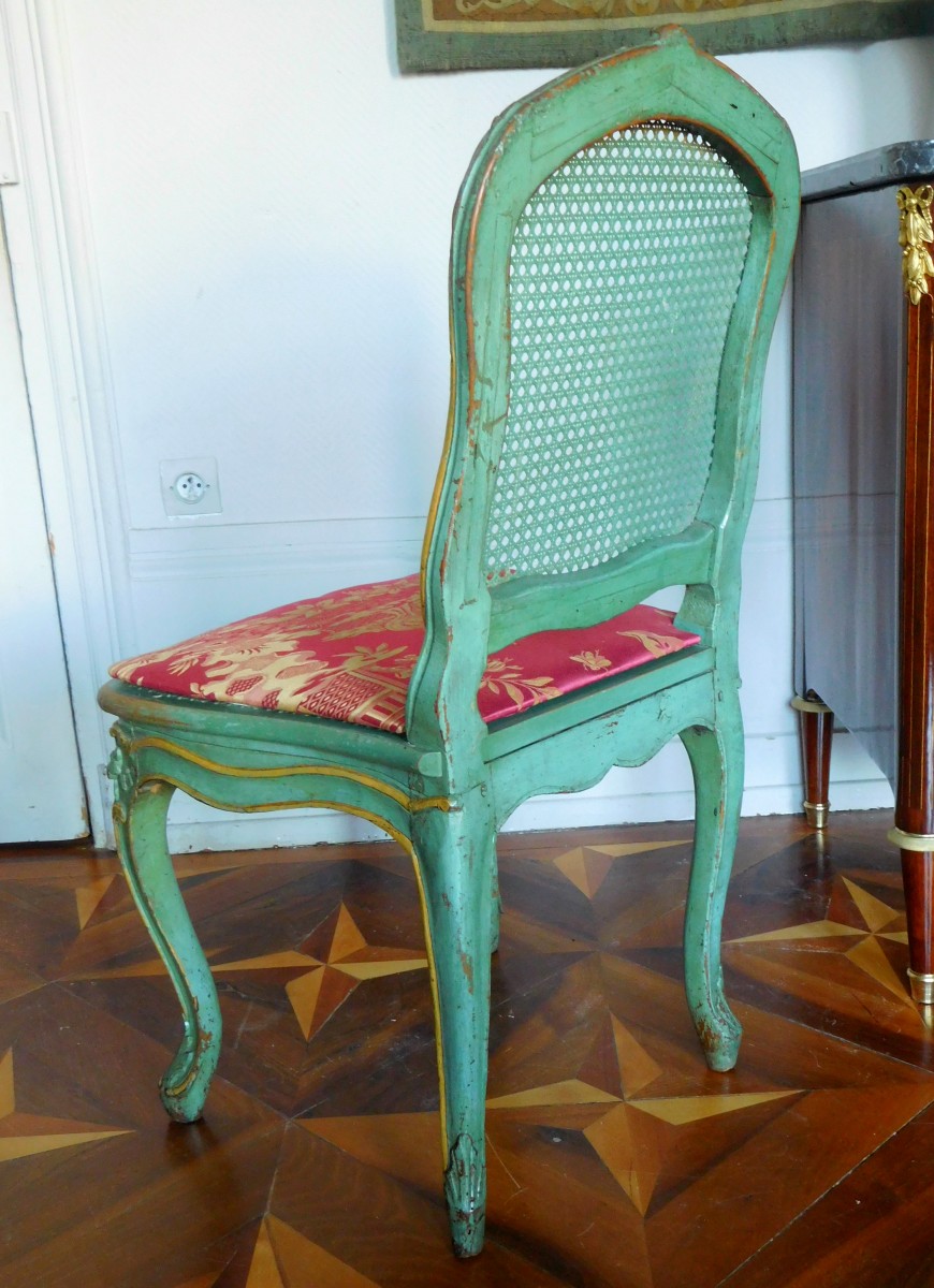 JB Gourdin Louis XV Canned Set (2 Armchairs & 4 Chairs) - Signed - Ref ...