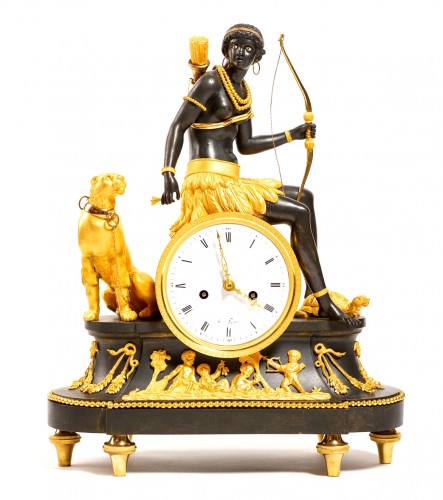 Pendule au nègre, allégorie de l'Afrique - Epoque Directoire circa 1800 - Horlogerie Style Directoire