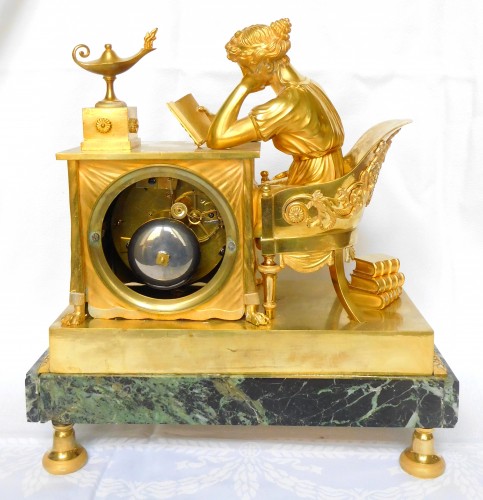 Empire Ormolu Clock, The Reader After Reiche By Claude Galle &amp; Grand Girard - Empire