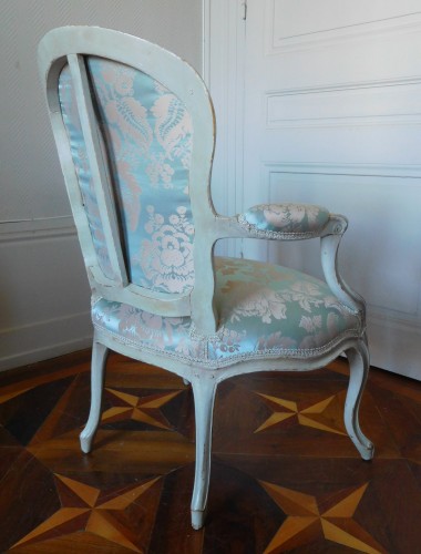 Paire de fauteuils cabriolets Louis XV estampillé de PFJ Corbisier - Sièges Style Louis XV
