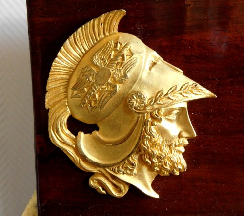 Antiquités - Console en acajou et bronze doré d'époque Empire