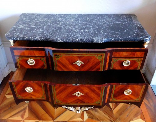 18th century - Transition Period Marquetry Commode, Circa 1775  - Stamped  Ohneberg