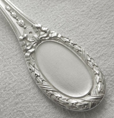 Art nouveau - Sterling silver flatware 84 pieces - silversmith Queille