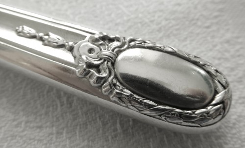 Antiquités - Sterling silver flatware 84 pieces - silversmith Queille