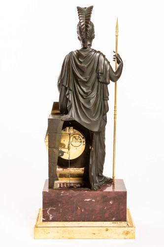 Spectacular late Empire Pallas Athéna ormolu &amp; marble by Gérard-Jean Galle (1788-1846)  - 