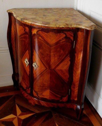 Furniture  - Louis XV Corner Cupboard by Nicolas Petit