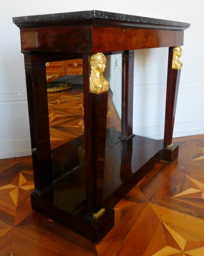 Pair of mahogany consoles - Empire