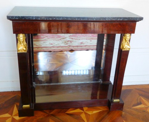 Empire - Pair of mahogany consoles