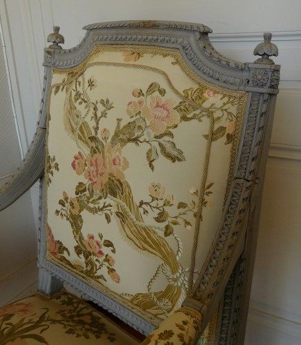 Louis XVI - Louis XVI armchair - Stamped Of Marc Gautron