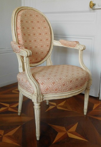 Antiquités - Large set of Louis XVI seats - stamped JB Lelarge 