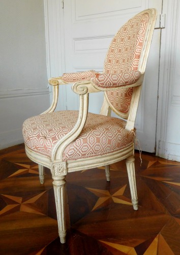 Antiquités - Large set of Louis XVI seats - stamped JB Lelarge 