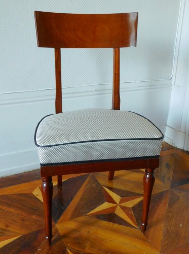 XVIIIe siècle - Six chaises à l'étrusque en acajou d'époque Directoire - Consulat