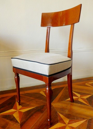 Antiquités - Six chaises à l'étrusque en acajou d'époque Directoire - Consulat