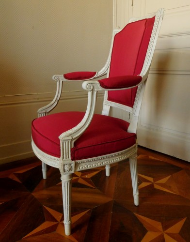 Fauteuil cabriolet Estampille Henri Jacob - époque Louis XVI - Louis XVI