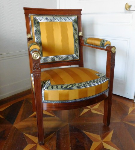 Seating  - Empire period desk mahogany armchair 