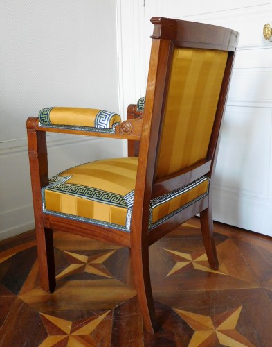 Empire period desk mahogany armchair  - 