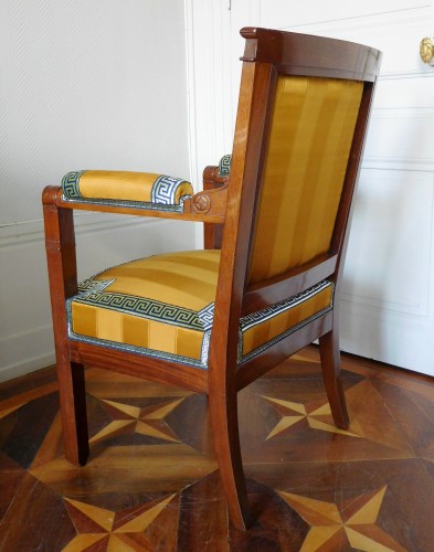 Fauteuil de bureau / cabinet d'époque Empire - GSLR Antiques