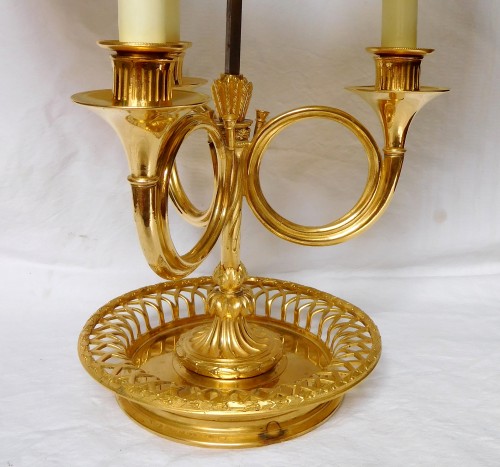 XVIIIe siècle - Lampe bouillotte en bronze d'époque Louis XVI - Directoire