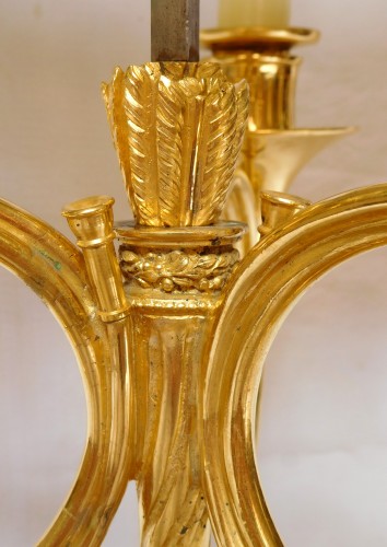 Directoire - Lampe bouillotte en bronze d'époque Louis XVI - Directoire