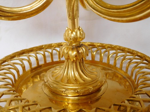Antiquités - Lampe bouillotte en bronze d'époque Louis XVI - Directoire