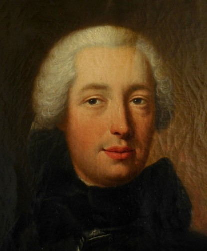 Antiquités -  Portrait officier en cuirasse Chevalier de Malte - Charles Baziray (ca 1685 - 1755)