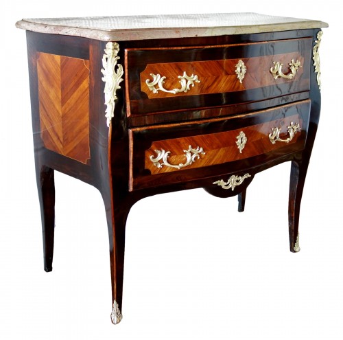 Commode d'entre deux d'époque Louis XV estampillée de Birclet