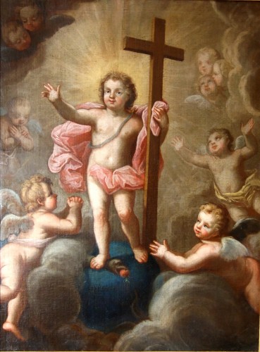 L'enfant Jésus en gloire  - Pierre Staron 1711  - GSLR Antiques