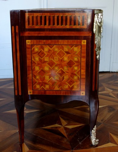 Commode Transition en marqueterie estampille de Pierre Macret - Transition