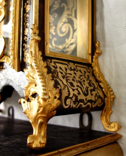 Horlogerie Cartel - Cartel Louis XIV et sa console, mouvement signé de J Jean Varin