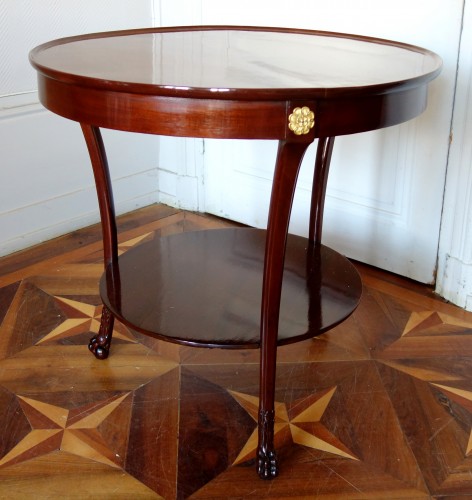 18th century - Mahogany so-called cabaret table, Consulate period, attributed to Molitor