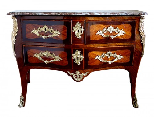 Commode sauteuse d'époque Louis XV, Estampillée JB Galet